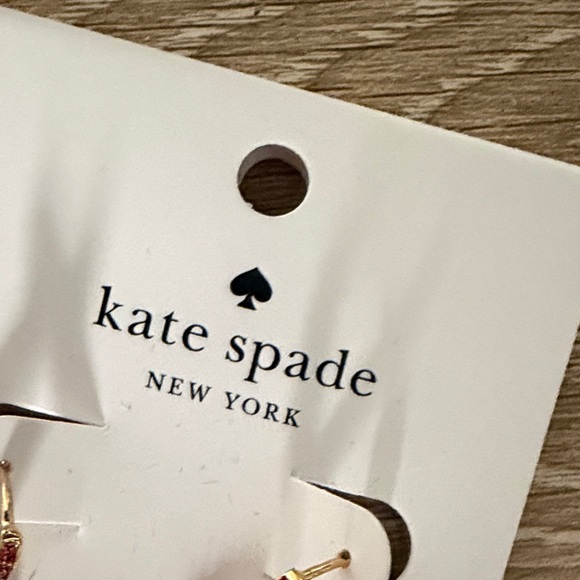 Kate Spade Gold Earrings with Colorful Accents - Picture 2 of 6